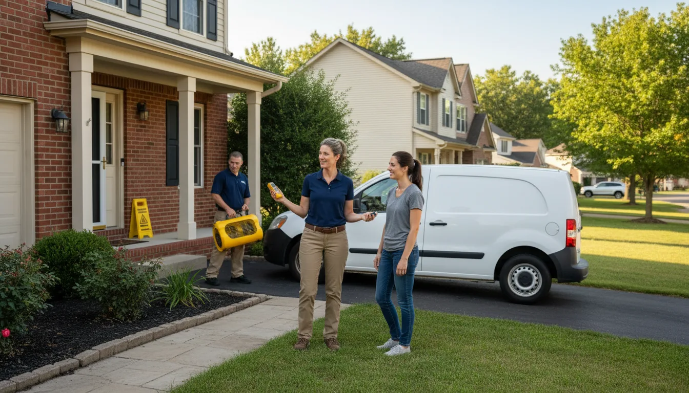 Residential water damage restoration in Corinth, TX